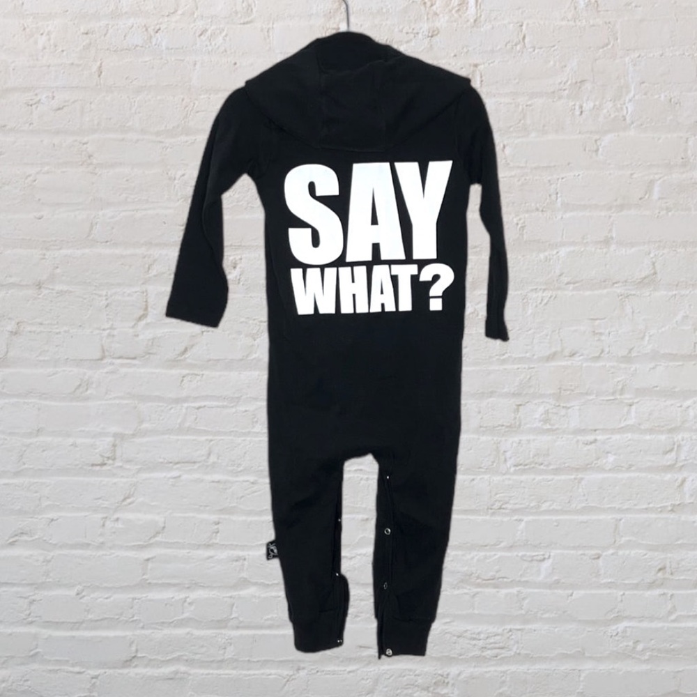 Nununu 'Say What?' Hooded Romper